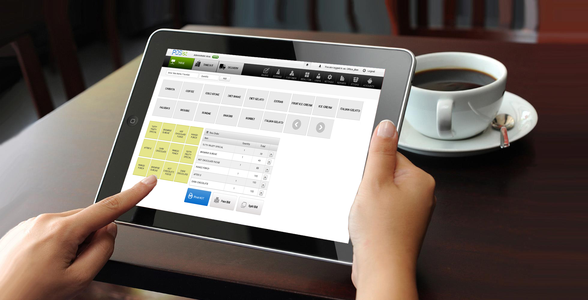 Cloud POS systems tablet ordering
