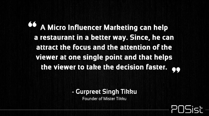 micro influencer marketing in restaurants by mister tikku