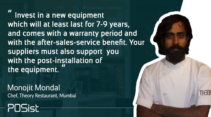 Monojit mandal talks about investing in restaurant equipment 