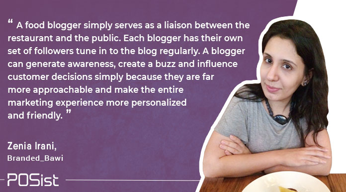 Zenia Irani talks about Building a relationship with food bloggers. 