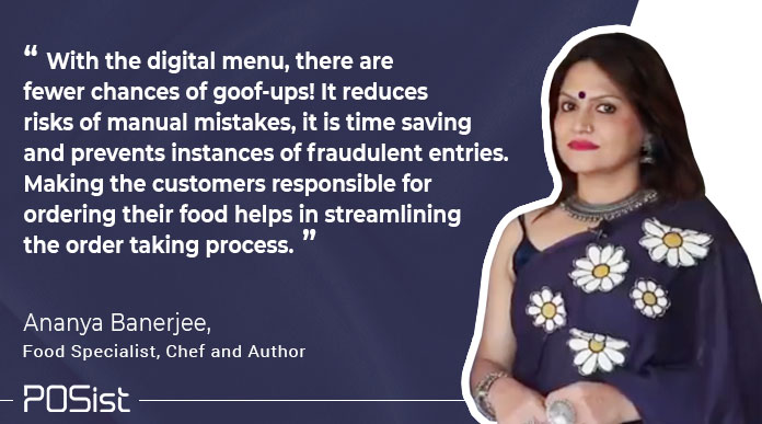 Ananya Banerjee, gave her insights showcasing the importance of digital restaurant menu. 