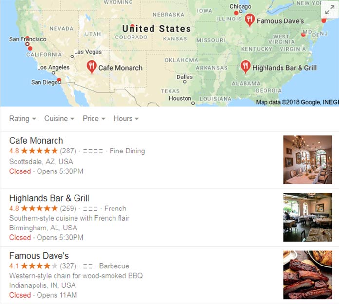 Getting ranked locally on Google is important part of restaurant marketing