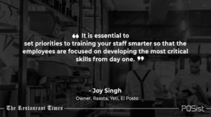 Joy Singh of Raasta talks about the importance of staff training
