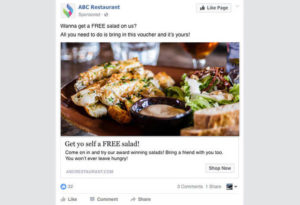 restaurant ads facebook 