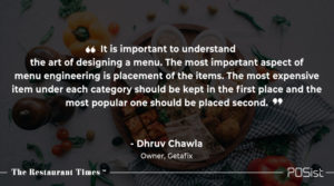 Dhruv Chawla of Getafix talks about the importance of menu engineering