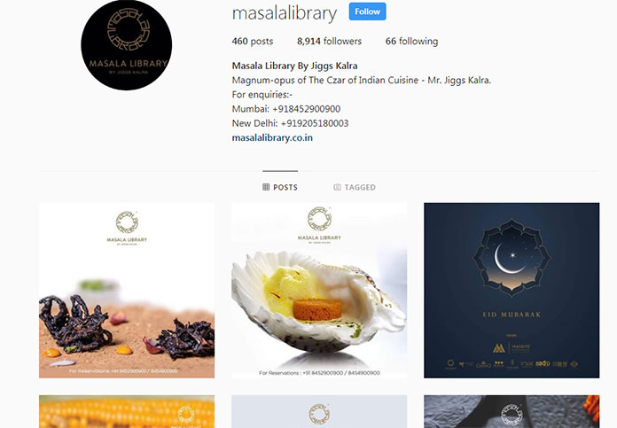 instagram restaurant marketing masala library