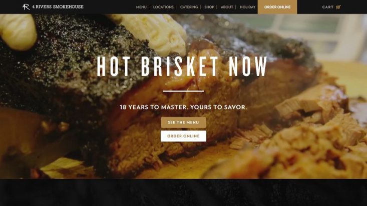 4 Rivers website- restaurant inspiration 