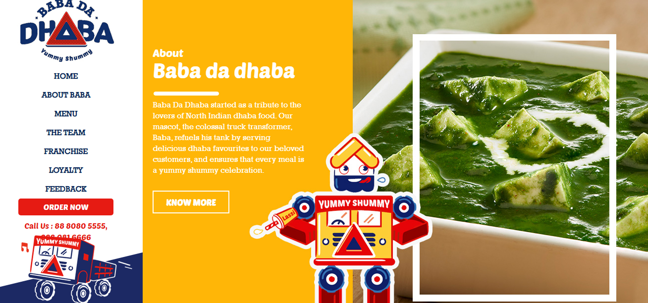 baba da dhaba restaurant website 