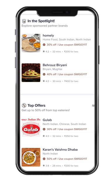 restaurant marketing screen- online food aggregator 