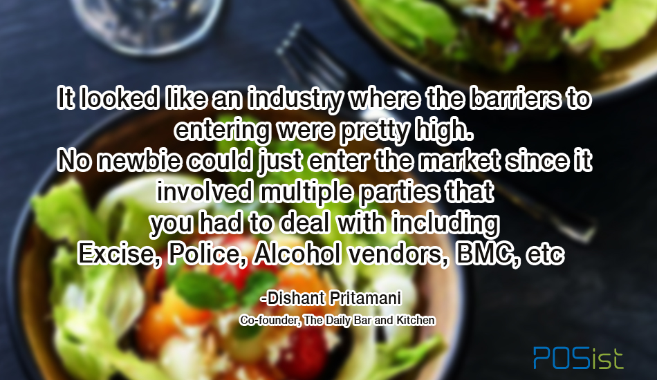  Dishant Pritamani, of The Daily Bar and Kitchen talks about industry barriers