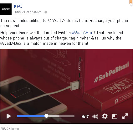 KFC’s Watt A Box Charges Your Phone While You Eat Marketing campaign