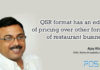“QSR format has an edge of pricing over other forms of restaurant business.” Ajay Khanna, Industry Veteran And Founder At Fifth Element Hospitality QSR format has an edge of pricing over other forms of restaurant business.” Ajay Khanna