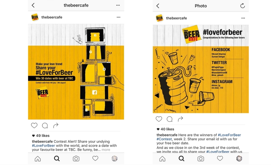 social media competition campaigns for restaurant instagram marketing
