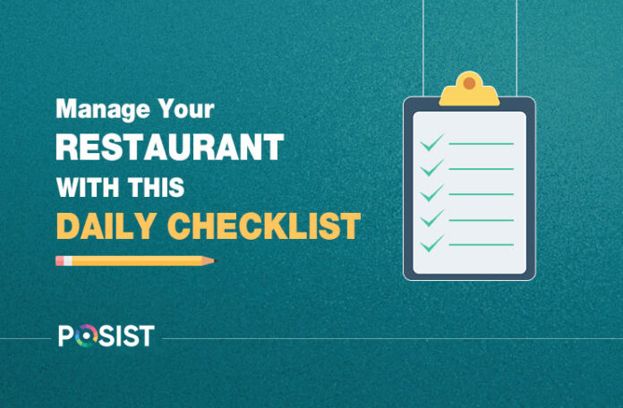 How to manage a restaurant with a daily checklist