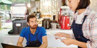 What Are the Most Common Restaurant Expenses, and How to Control Them? A man and a woman calculating the expenses of their restaurant.