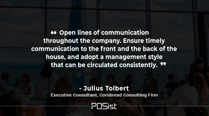 Julius Tolbert gave his insights on proper communication throughout all the departments. 