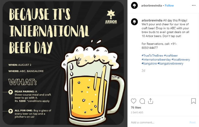 Arbor marketing campaign for international beer day