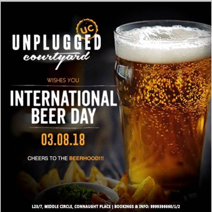 Unplugged courtyard campaign for international beer day