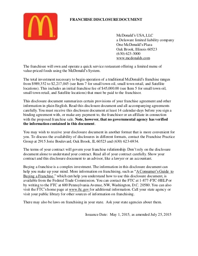 Examples of Restaurant franchise agreement 