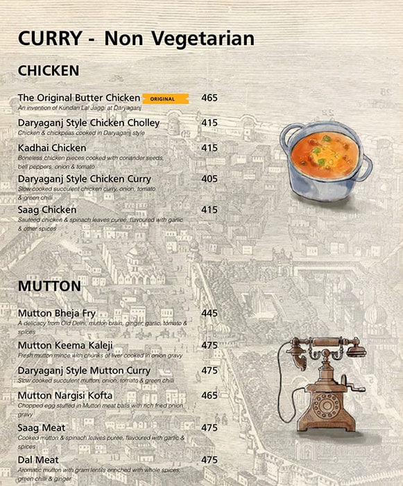 Daryaganj Menu 