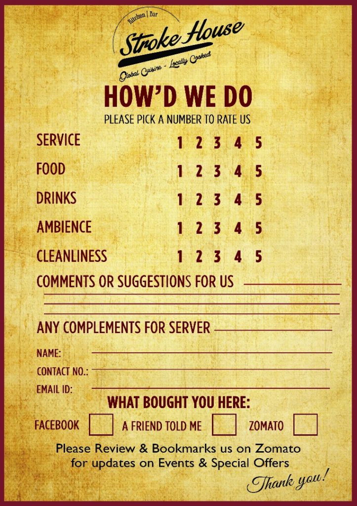 tips for an effective restaurant feedback form