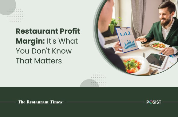 A man in a restaurant looking at Profit and Loss Statement