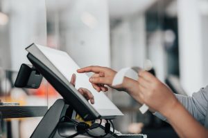 Restaurant Staff using POS system