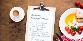 The Ultimate Restaurant Licenses Checklist To Open A Restaurant In India- A 2023 Edition Notepad listing down restaurant licenses