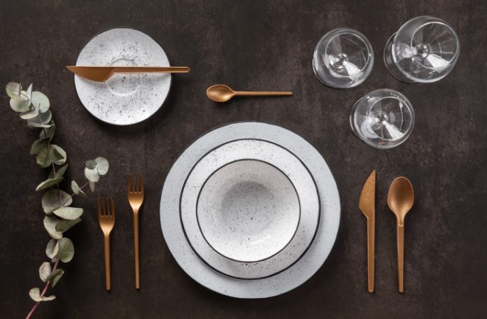 Cutlery on a restaurant table