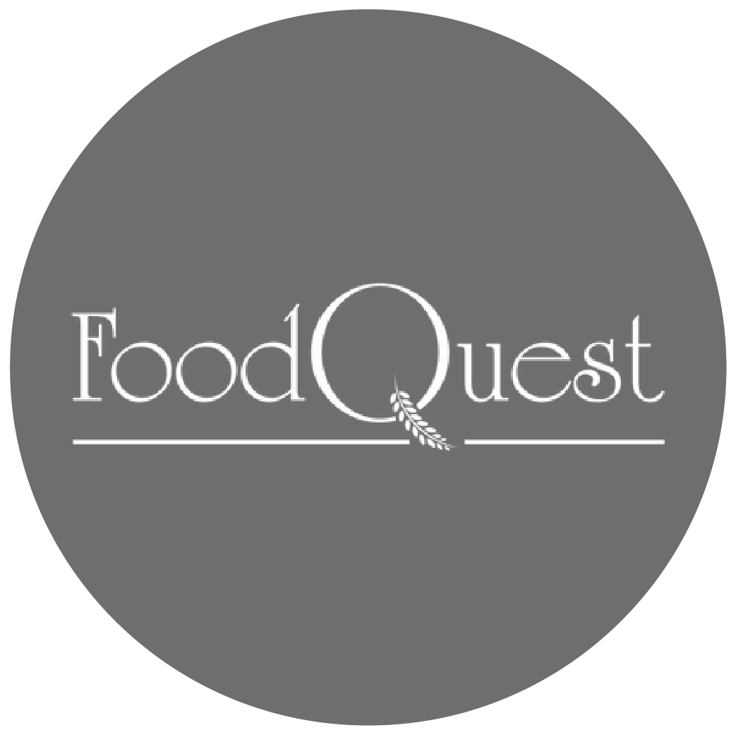 Black and White Logo of Food Quest