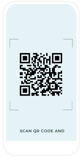 Mobile screen scanning QR Code for Menu