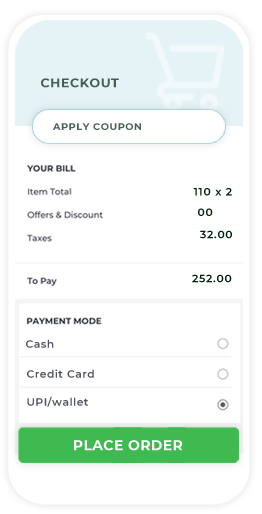 QR Code Ordering checkout واجهة الدفع على الهاتف المحمول للطلب من مطعم